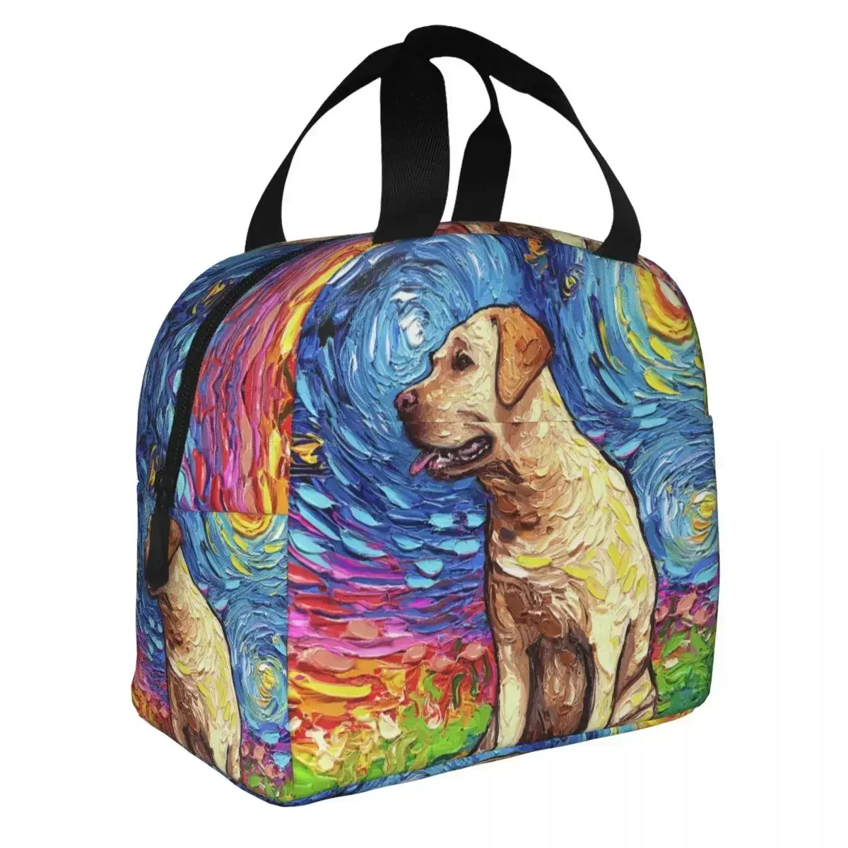 Yellow Labrador ry Night Lun Bag Warm Cooler Insulated  Box for Women Children Sool Work Picnic Food Tote Container