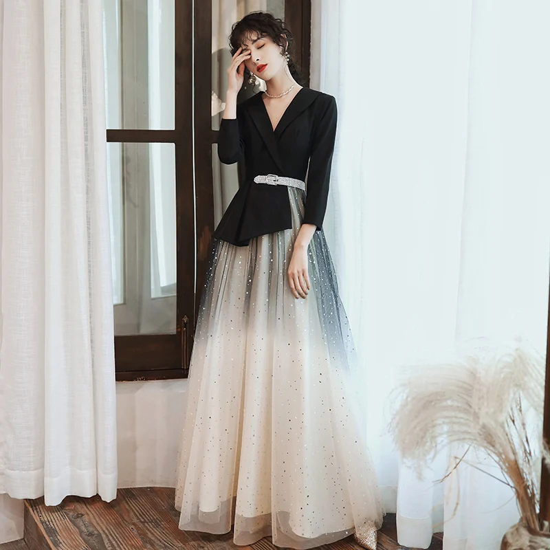 

Ele Bla Evening Gown Women's New 2026 Luxury High-End Host Formal Ball Adult Ceremony Korean Sle Diamond Decorated...