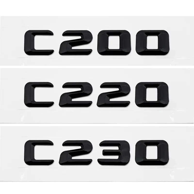 3D Car Tail Letter Stickers Badge for Mercedes Benz C Class C32 C36 C43 C55 C63 C180 C200 C220 C230 Auto Rear Trunk Emblem