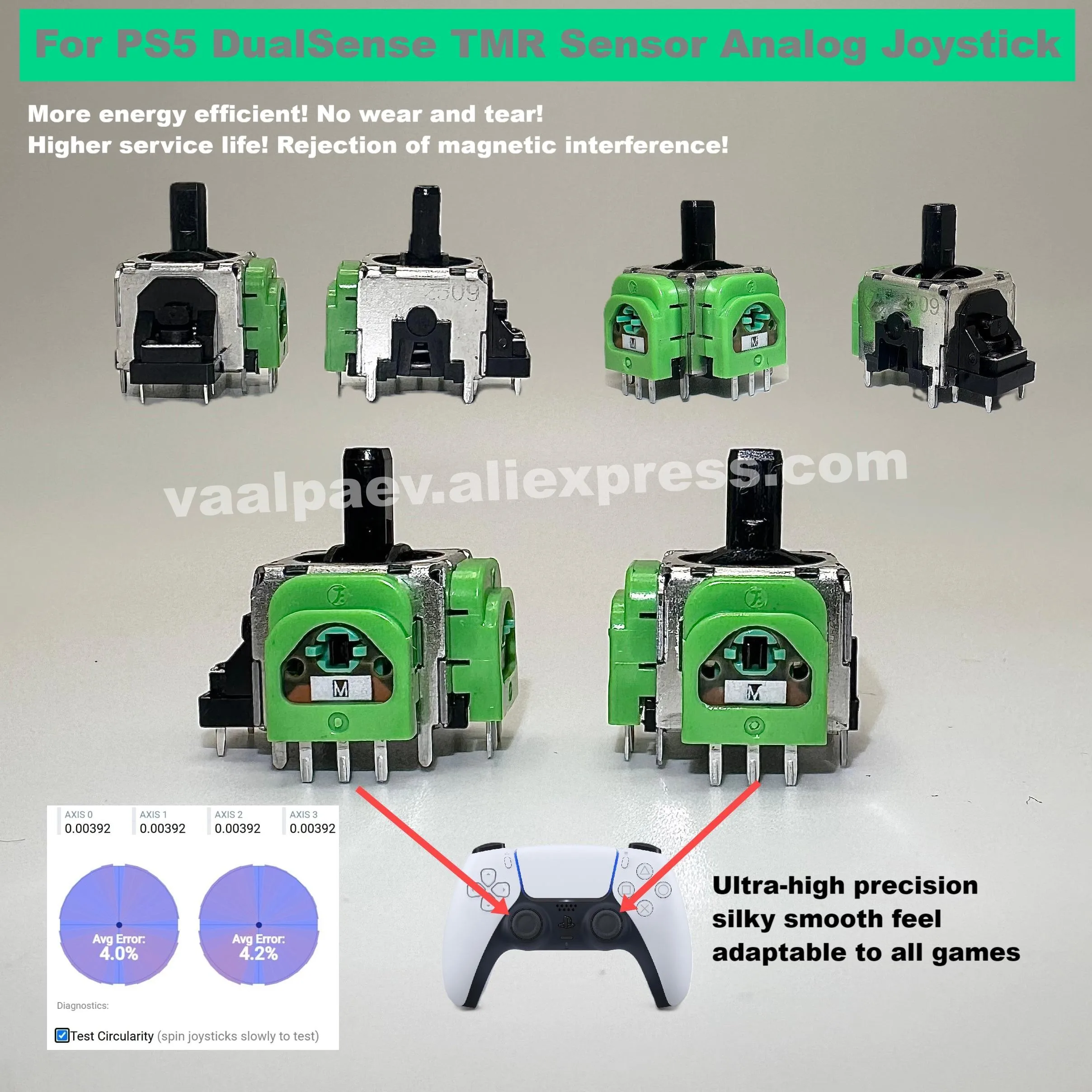Favor NEW TMR Sensor Analog Joystick For PS5 DualSense NS PRO perfect version More energy efficient smoother Replacement of Hall