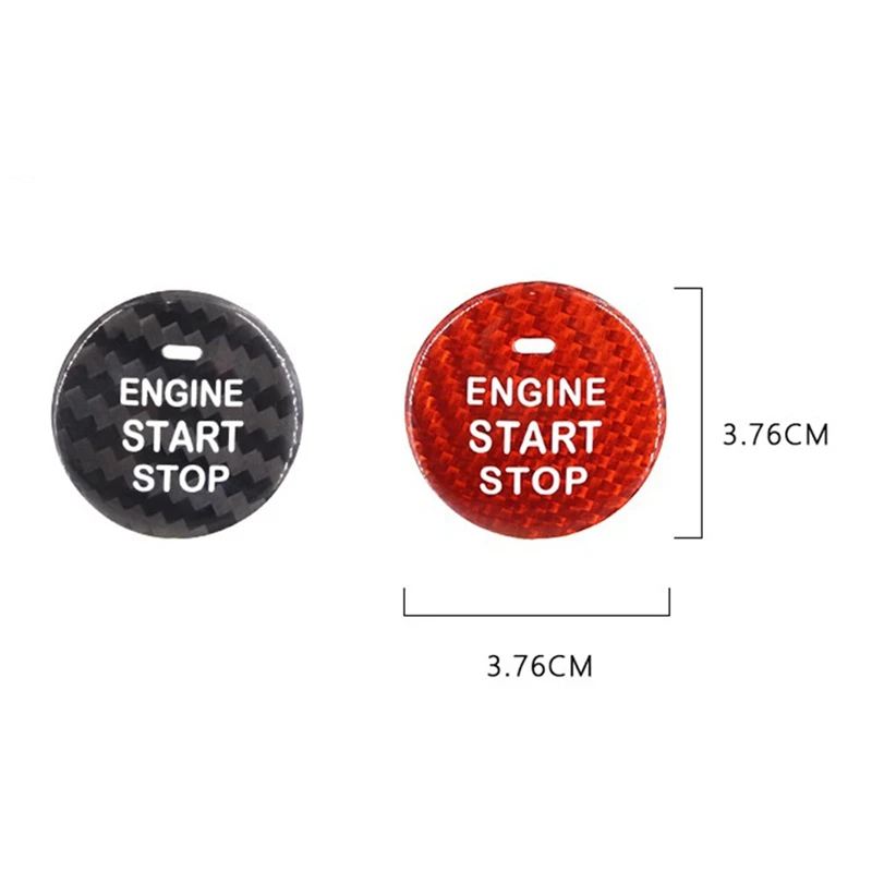 Carbon Fiber Car Engine Start Stop Button Cover Sticker For Haval Weipai VV7