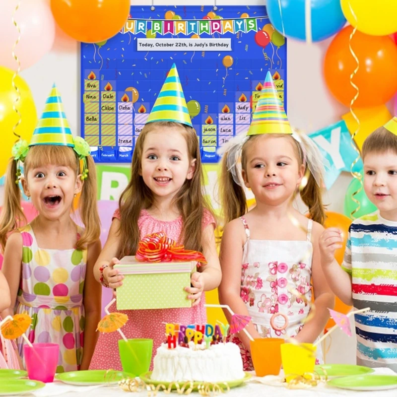 유치원 유치원 교실을 위한 31x25인치 생일 그래프