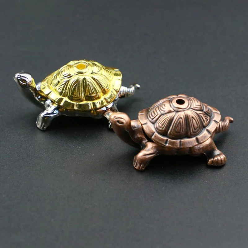 New 1Pcs Mini Metal Turtle Shape Incense Stick Meditation Buddha Sandalwood Stick Holder Funny Animal Incense Holders Home Decor