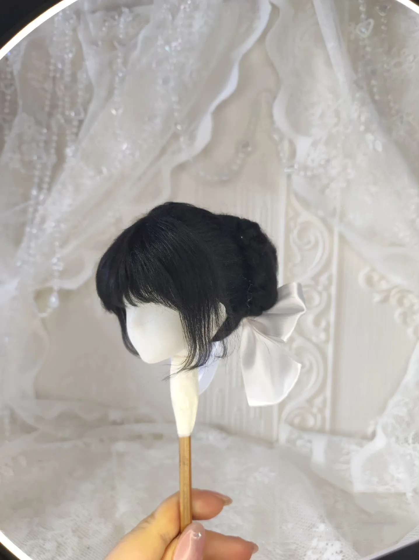 

1/4 1/6 1/8 BJD парик черная челка кукольные волосы Бесплатная доставка