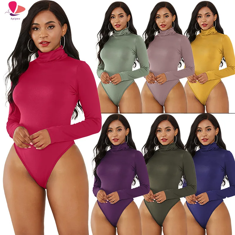 Long Sleeve Sexy Romper Women Bodysuit 2024 Autumn New Solid Jumpsuits Club Wear O-Neck Fashion Bottoming Shirt Women Clothing