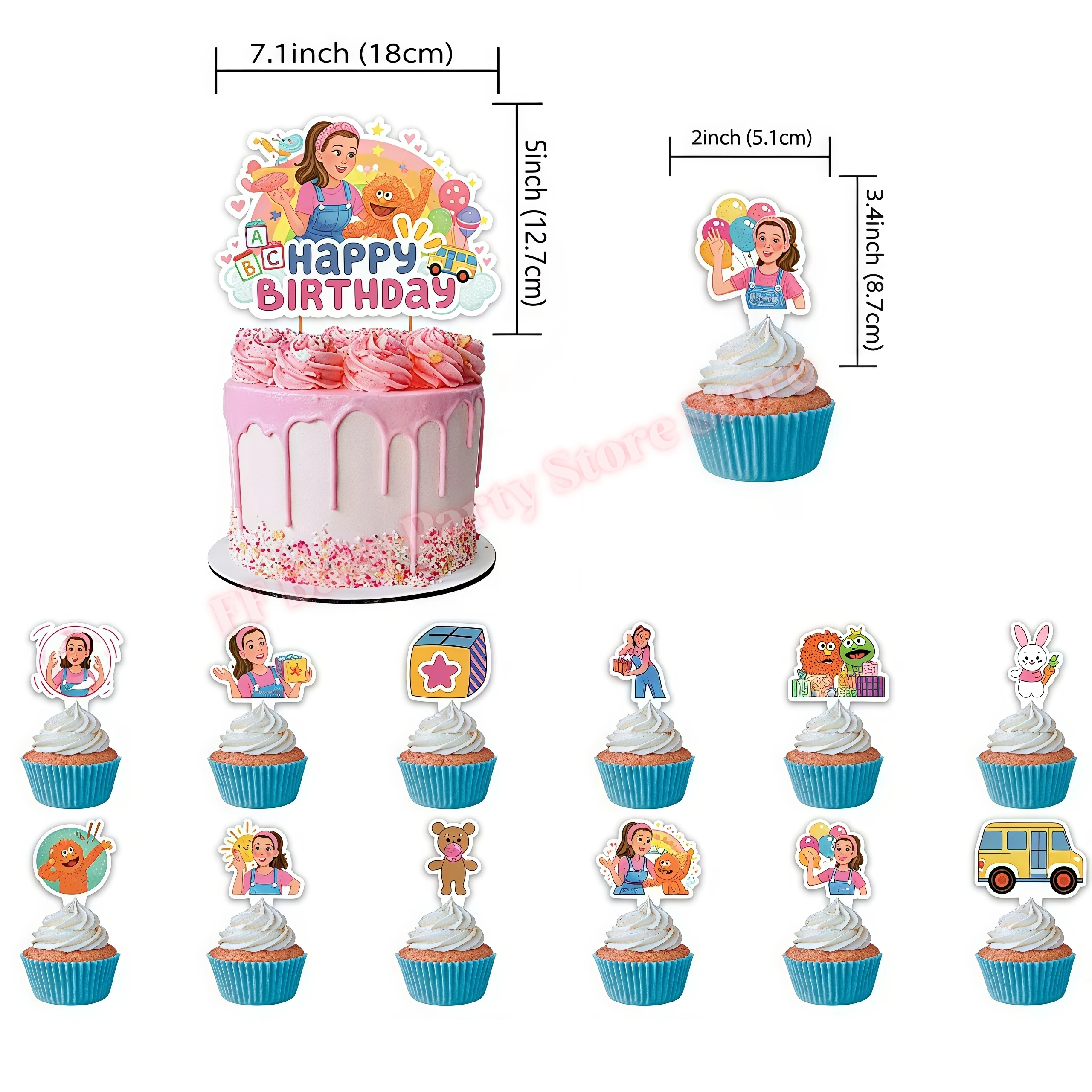 Neue Latzhose Geburtstagsparty-Tischdecke Frühpädagogik Kinderparty-Zubehör Englischlehrer Baby Badezimmer-Dekoration – Detail 16