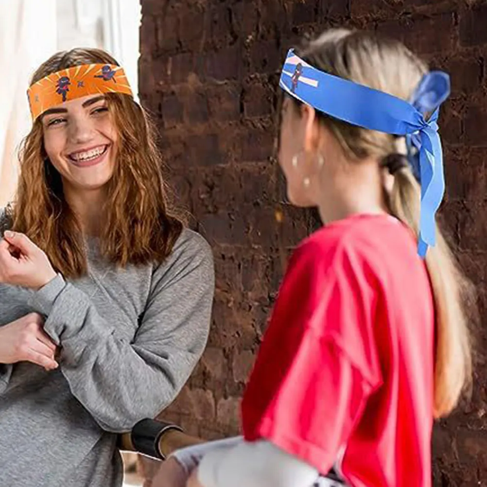 

6pcs s Ninja Samurai Headbands Sports Accessory Decorative Polyester for Karate Costume Parties Series