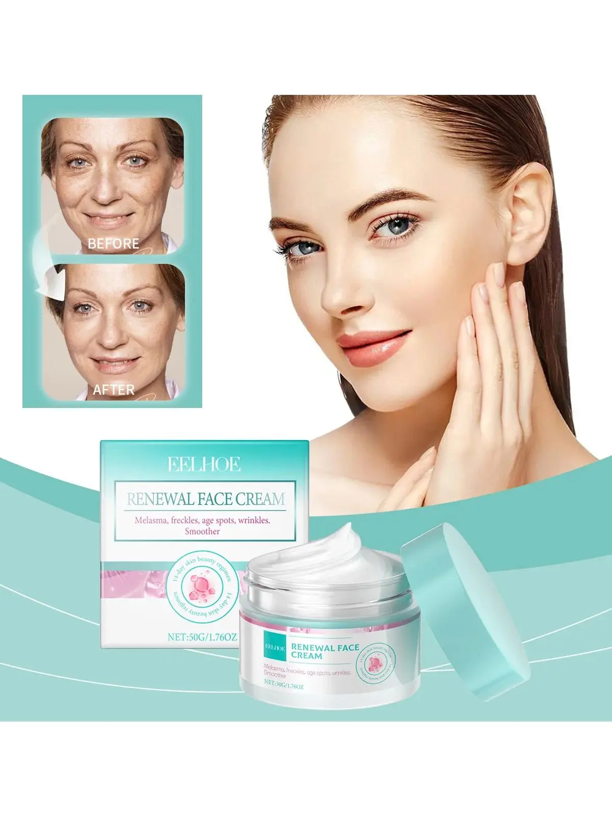 Crème raffermissante au collagène pour le visage, renouvellement, nourrissante en profondeur, réduit les taches foncées, les taches de rousseur, éclaircissante, Lifting de la peau lisse, crème