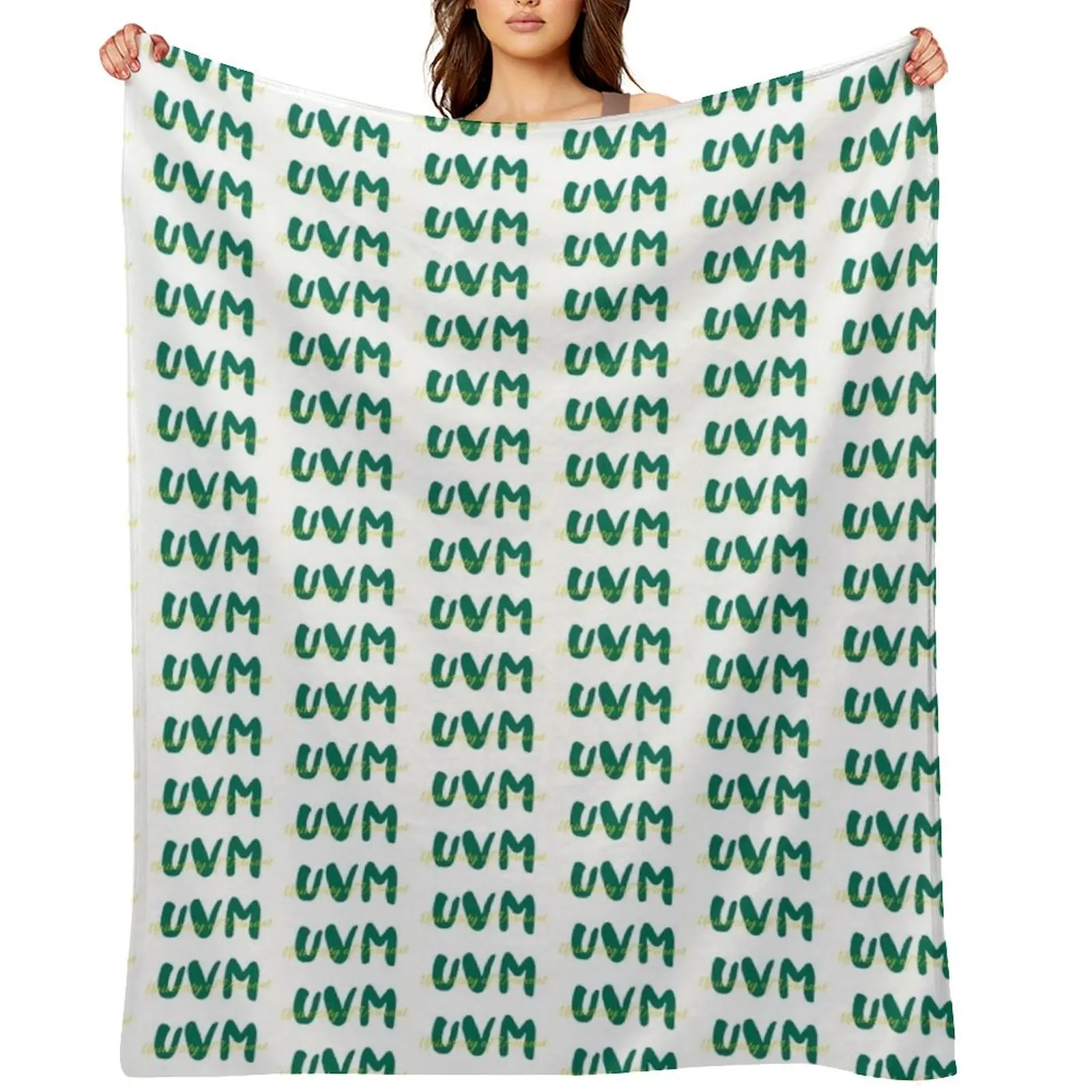 

University of Vermont Throw Blanket Single Flannels Camping Weighted Blankets
