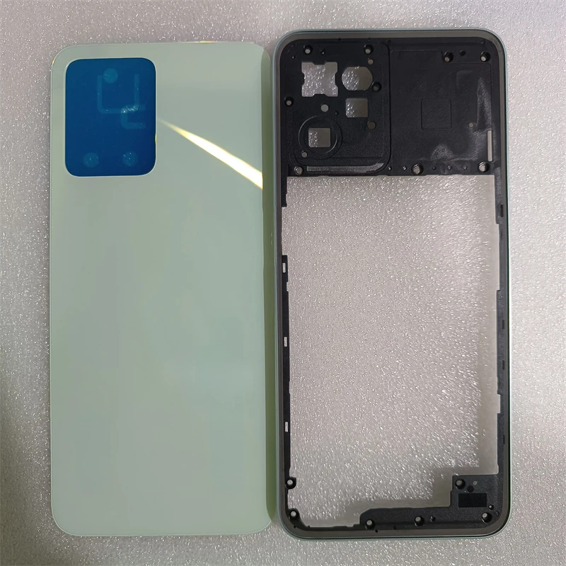 For Oppo Realme C35 RMX3511 Phone Housing Middle Frame+Battery Back Cover Case Panel Repair parts