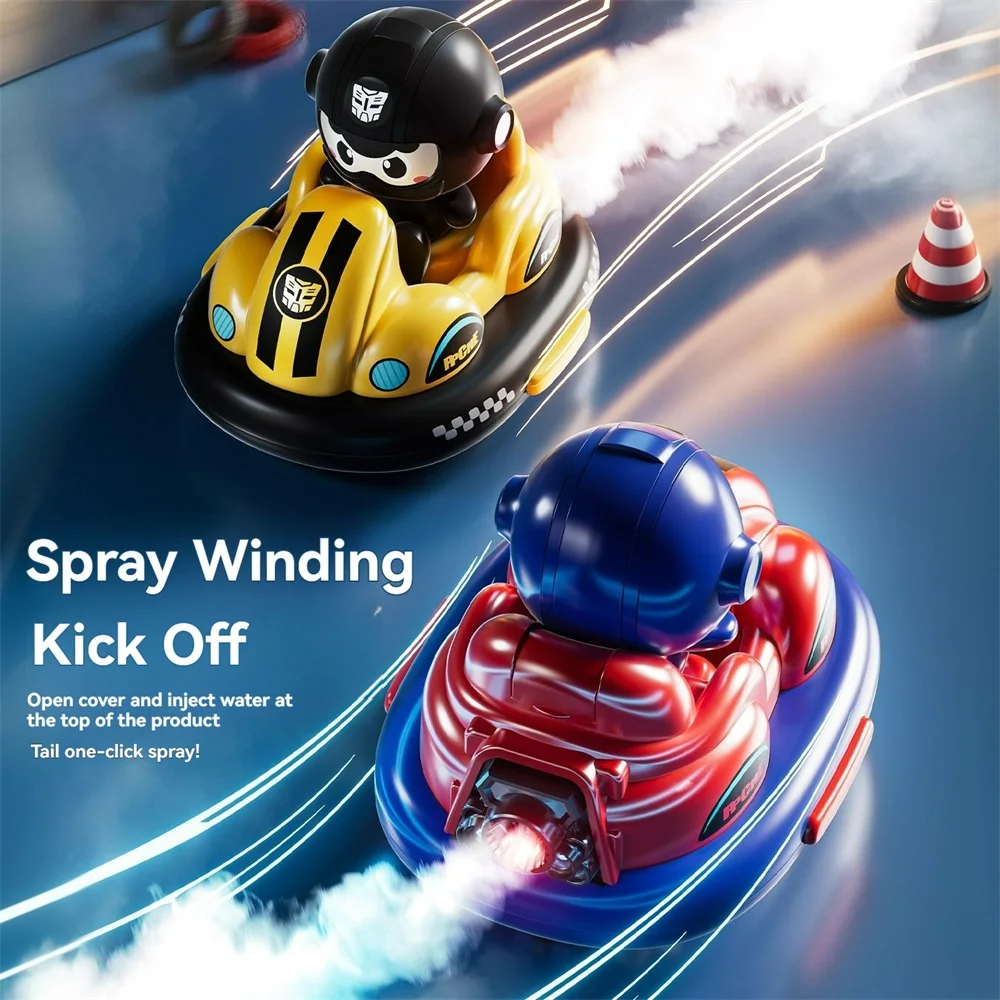 2.4G RC Battle Car Set Parent-child Competitive Interaction Go Kart Light Music Spray Remote Control Car Toy Gift for Kids Boys
