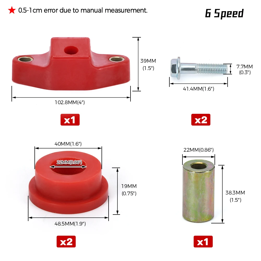 Front & Rear Shifter Stabilizer Bushing Kit (5 / 6 Speed ) For Subaru Impreza WRX BRZ Forester Legacy,Toyota FR-S GT86