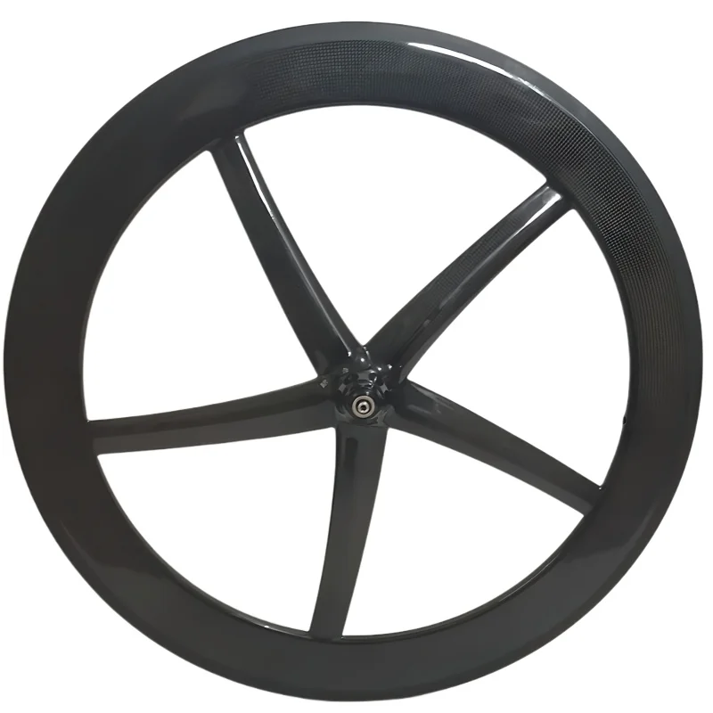 

700C Starfish-shaped 5 spokes Carbon Fiber Bicycle Wheel 25mm Width 65mm Depth for Enhanced Riding Experience
