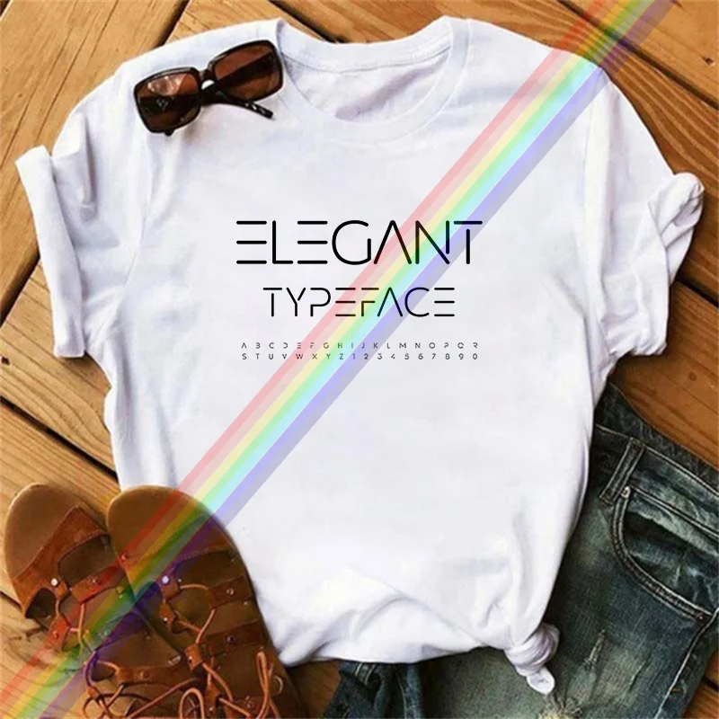 

Simple letter Print women's T-shirt Women's T-shirt Casual fashion soft short sleeve women's top Loose and comfortable clothes