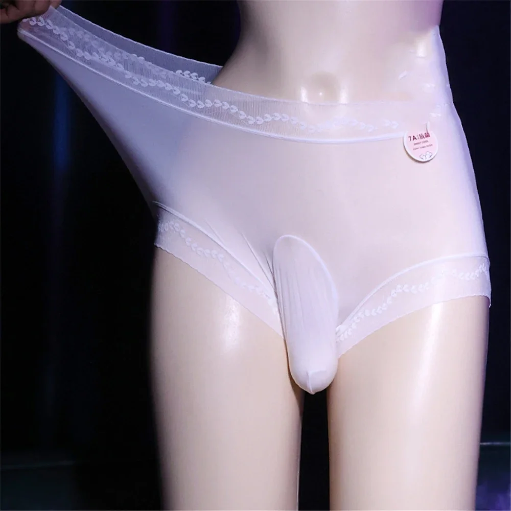 Untrathin Transparent Sissy Panties Bulge Pouch Sheath Underwear Sexy Briefs Men's Lingerie Exotic Underpants Night Wear Panties