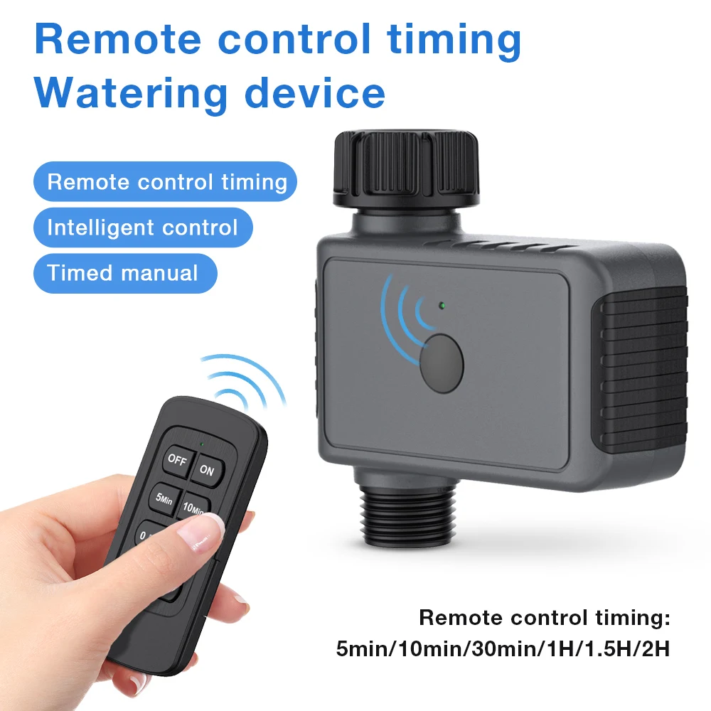 Minuterie d'eau intelligente avec télécommande, vanne d'eau à 1 sortie, système d'irrigation Intelligent, minuterie d'arrosage pour arroseur de jardin