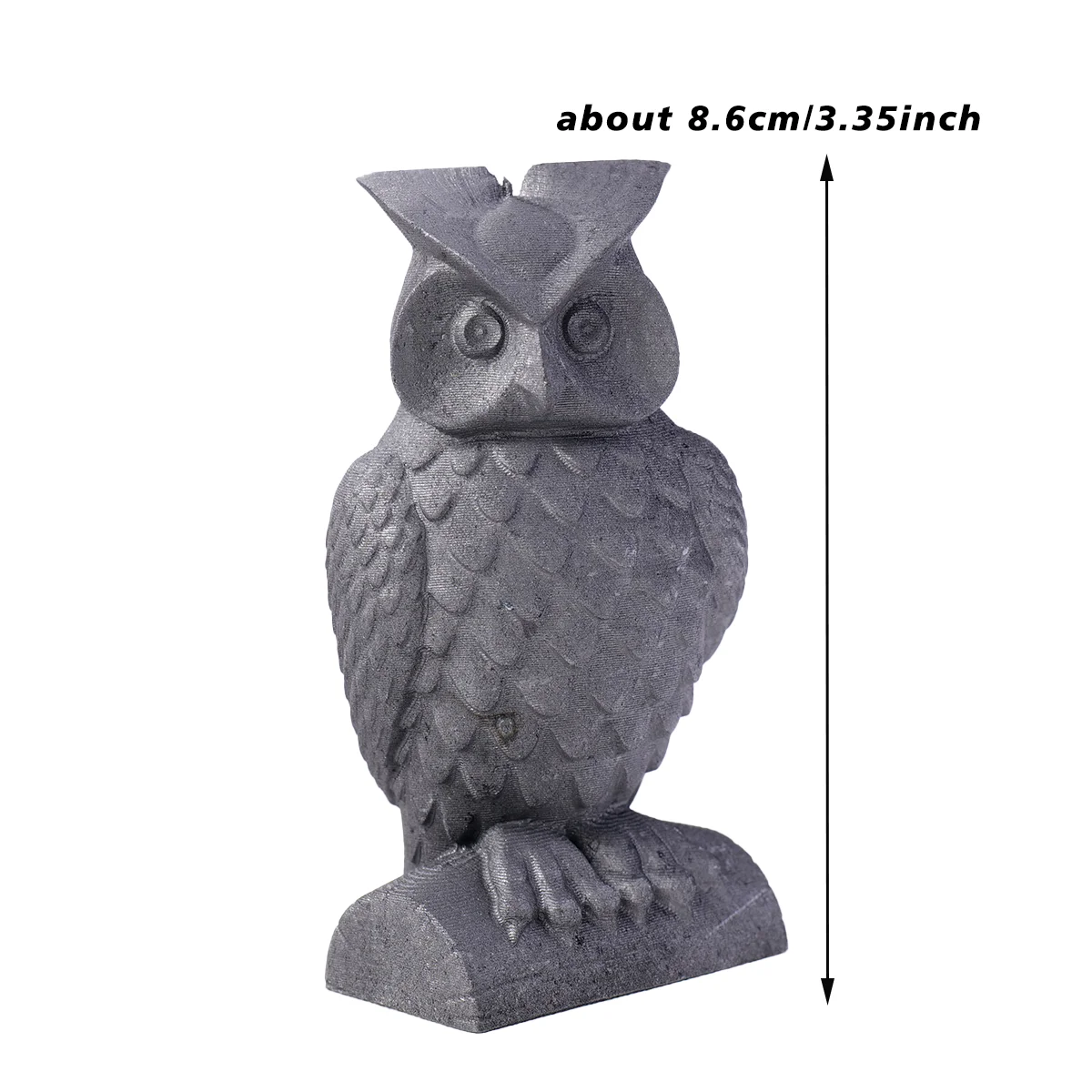 1PC Natural Crystal Shungite Owl Hand Engraving Carving Animal Quartz For Jewelry Modern Home Decoration