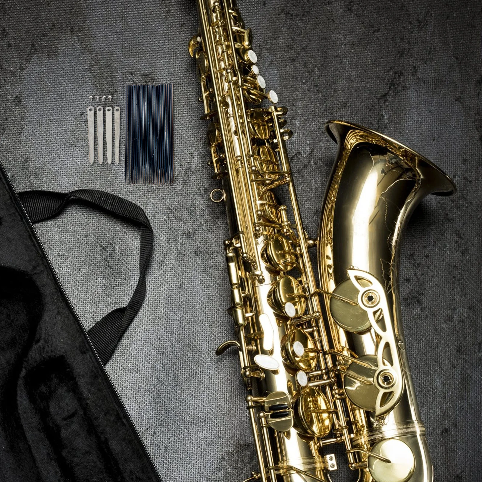 

Saxophone Spring Needle Tenor Repair Kit Accessories Clean Reeds Steel Saxaphone High
