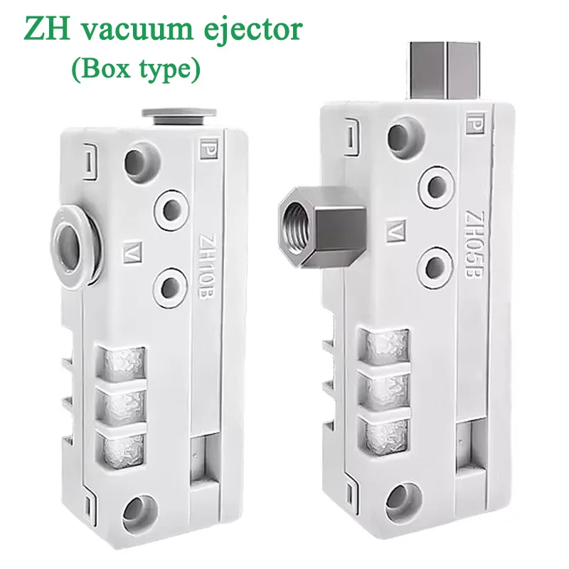 New Box Type ZH Vacuum Generator Built-in Muffler High Vacuum Pressure High Flow Negative Pressure ZH05/07BSA-06 ZH10/13BLA-01