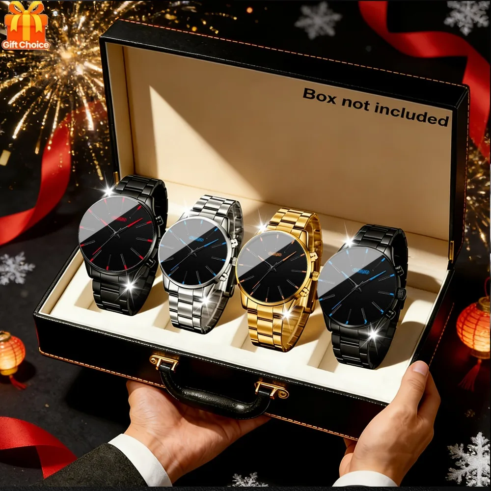 4pcs Set of Fashionable and Casual Ladies' Quartz Watches, Suitable for Daily Wear, Stylish Accessories, Classic Timepieces