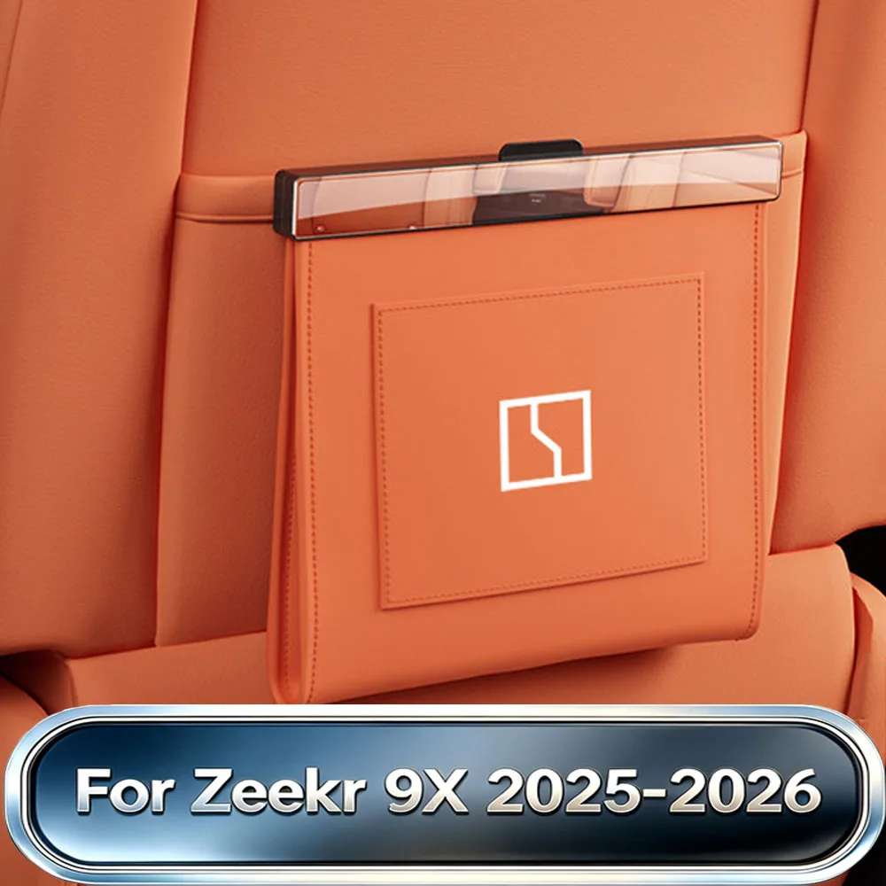 For Zeekr 9X 2025-2026 Car Seat Back Magnetic Trash Bag Storage Anti Kick Pad Essential Auto Interior Modification Accessories