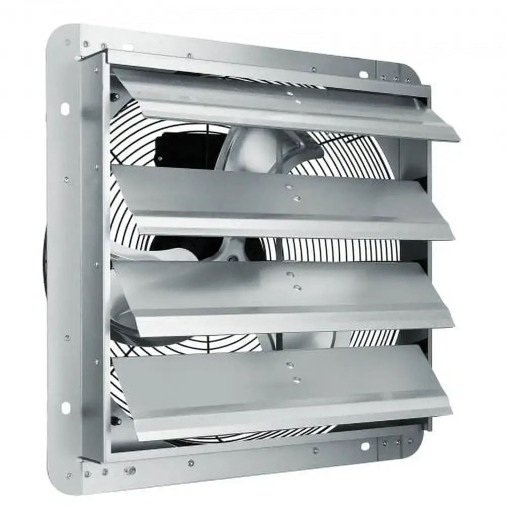 

16'' Shutter Exhaust Fan,High-speed 2000 CFM Aluminum Wall Mount Attic Fan with AC-motor,Ventilation and Cooling for Greenhouses