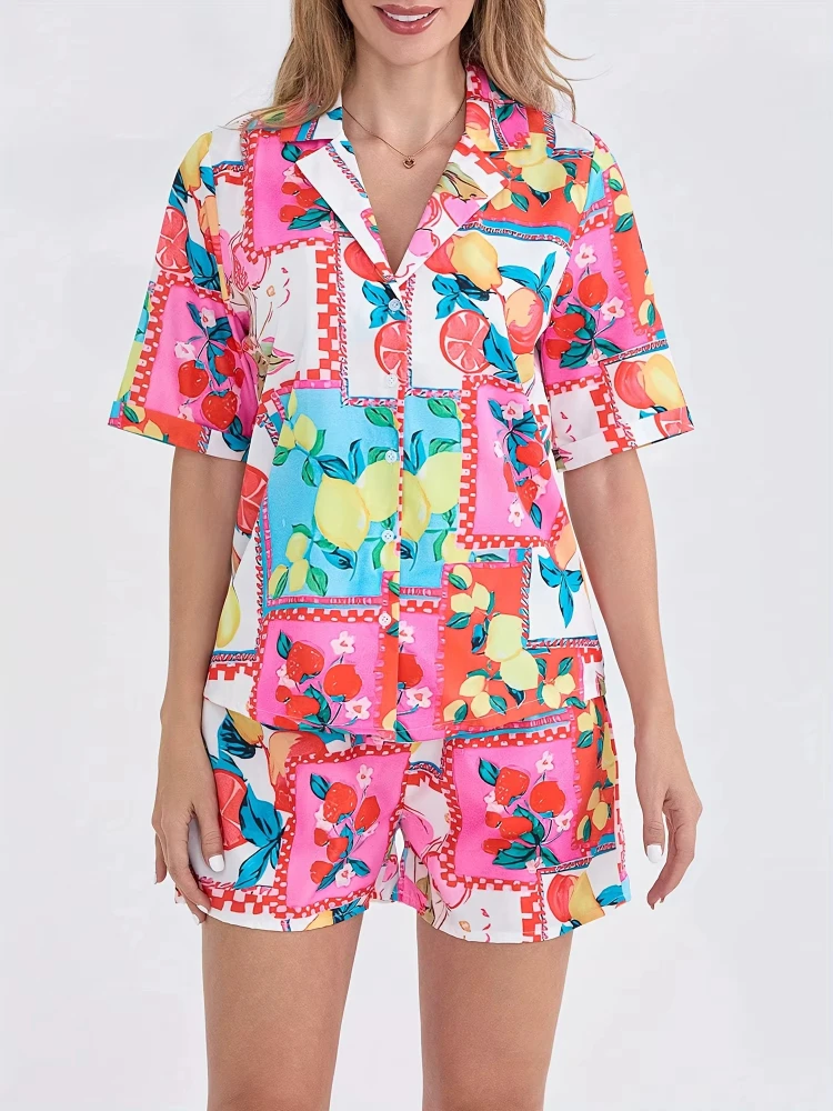 Oneชิ้นผู้หญิง2024ปุ่มสายรัดBoho Multicolor HighเอวKnot Rompers Playsuits Sportyผู้หญิงใหม่มาถึง