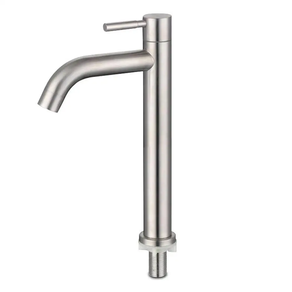 

Hotel Kitchen Basin Faucet Faucet Showers Anticorrosion Antirust Bathtubs Black Faucet Silver Single Cold Sink