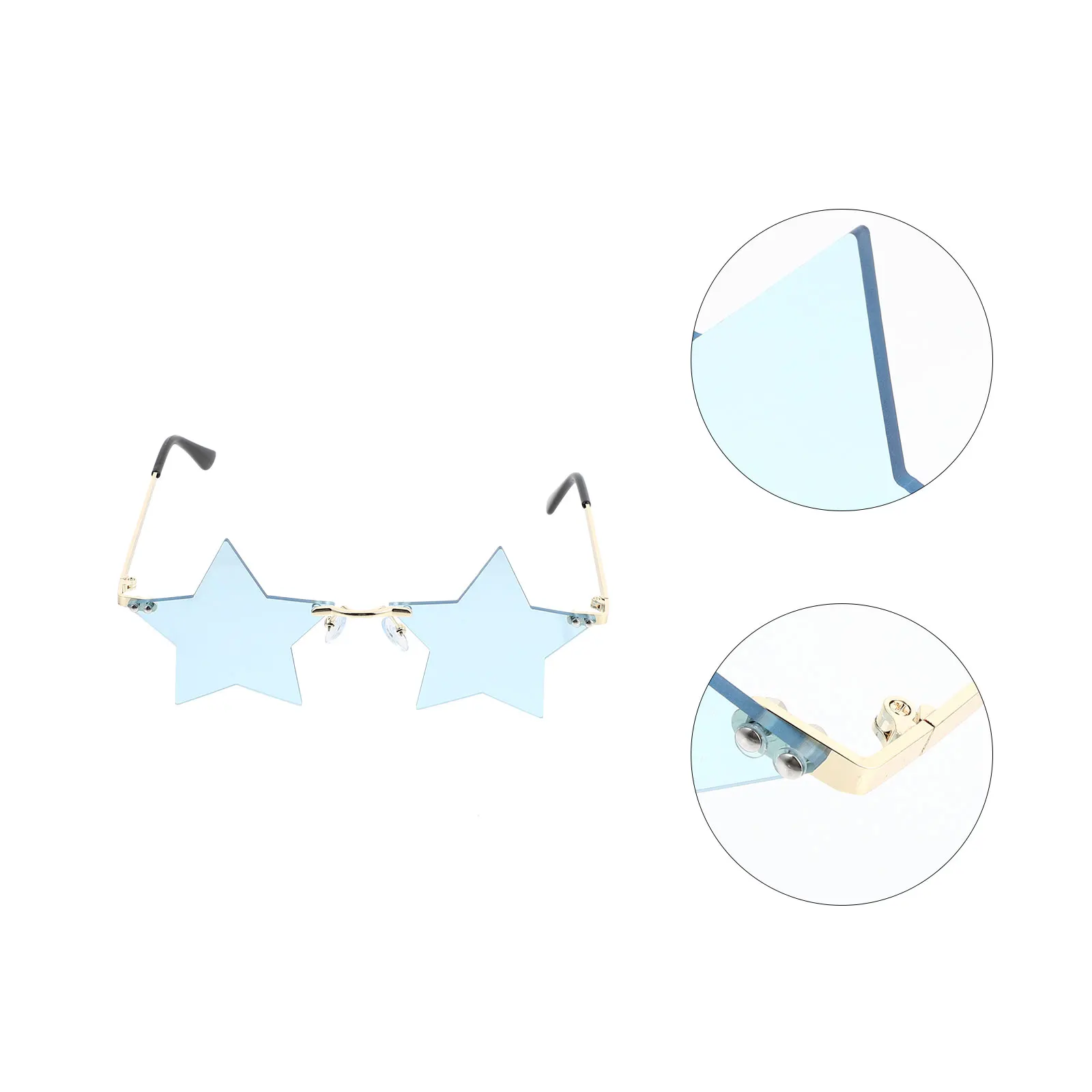 

1 Pair Star Shape Sunglasses Fashion Irregular Eyeglasses For Party Photo Props Personalized Shades Unisex Uv Protection