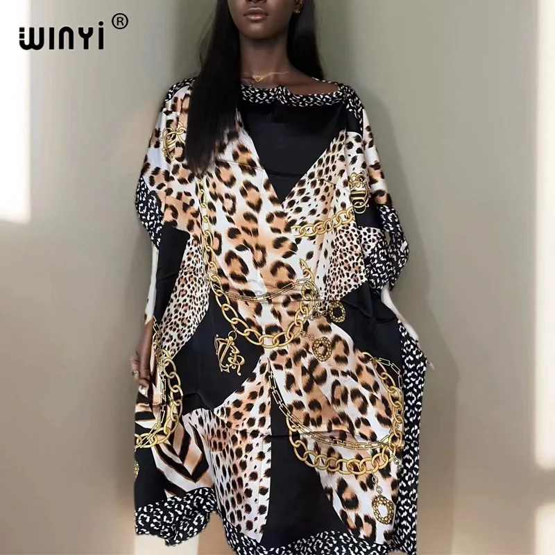 

WINYI maxi dress Summer sexy african free size dress BOHO print beach wear women Loose Femme Robe Muslim beach cover ups