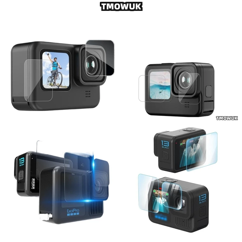 

For GoPro Hero 13 9H HD Tempered Glass Screen Lens Protector Full Front Back Coverage Anti-Scratch, Shatterproof Oleopho