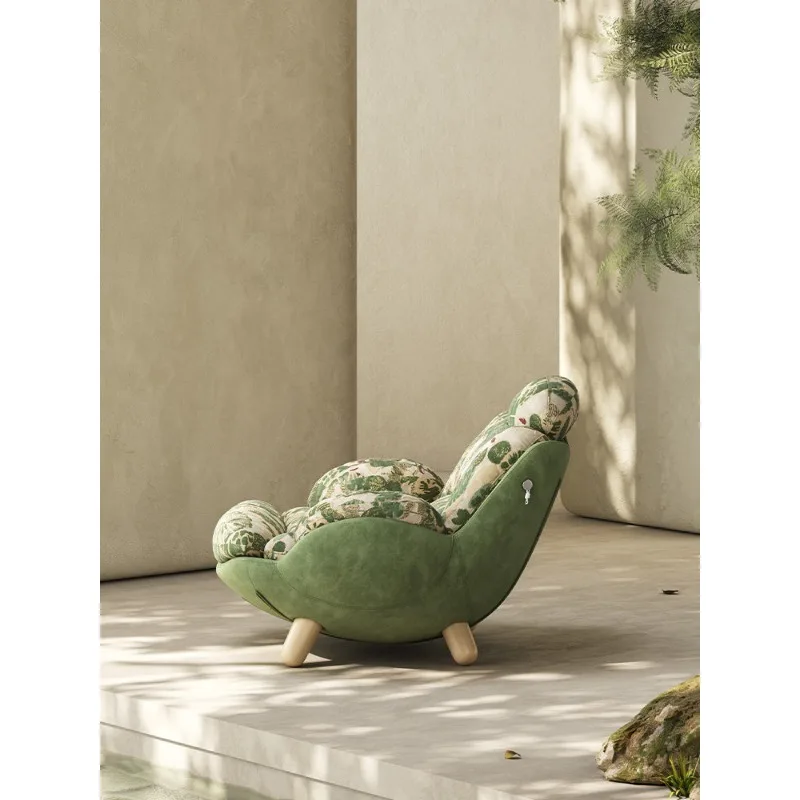Leisure chair Italian simple recliner balcony living room home light luxury reclining lazy sofa chair