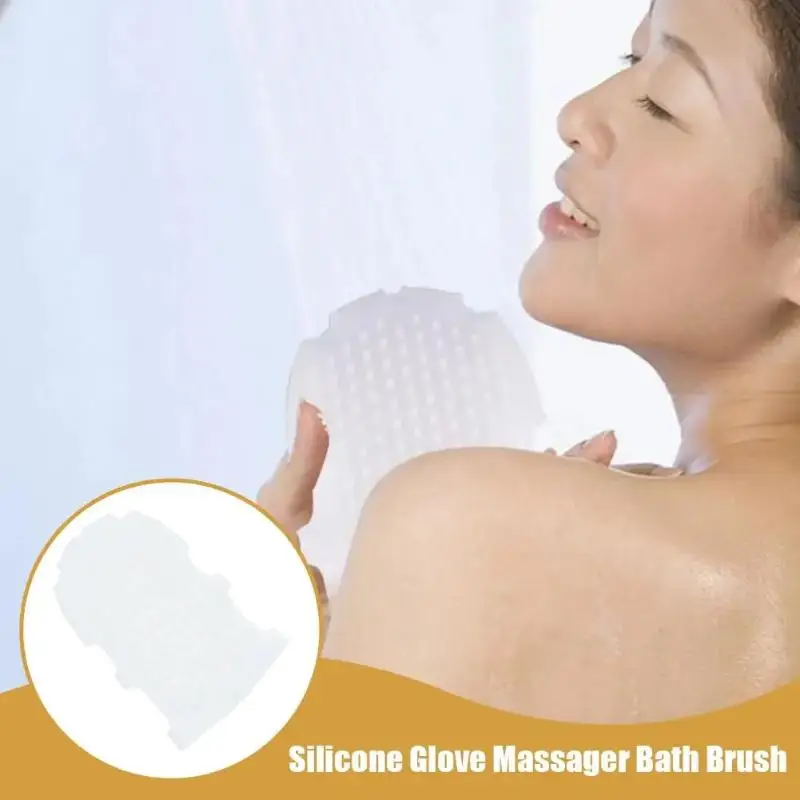 New Shower Gloves Bath Scrub Remover Body Exfoliating Massage Shower Brush Silicone Bath Brush Skin Clean Silicone Bath Brushes