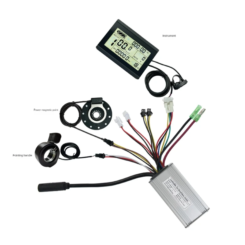 Electric Bicycle 22A Sine Wave Common Head Controller 36V 48V 500W As Shown With LCD3U Meter Electric Bicycle Light Display