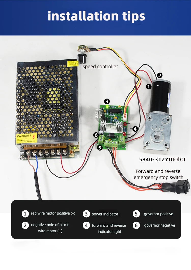 Gleichstrommotor mit hohem Drehmoment und Schneckengetriebe, 12 V/24 V, bidirektionaler Rundwellen-Vorwärts- und Rückwärts-Mikroschwindigkeitsregelmotor