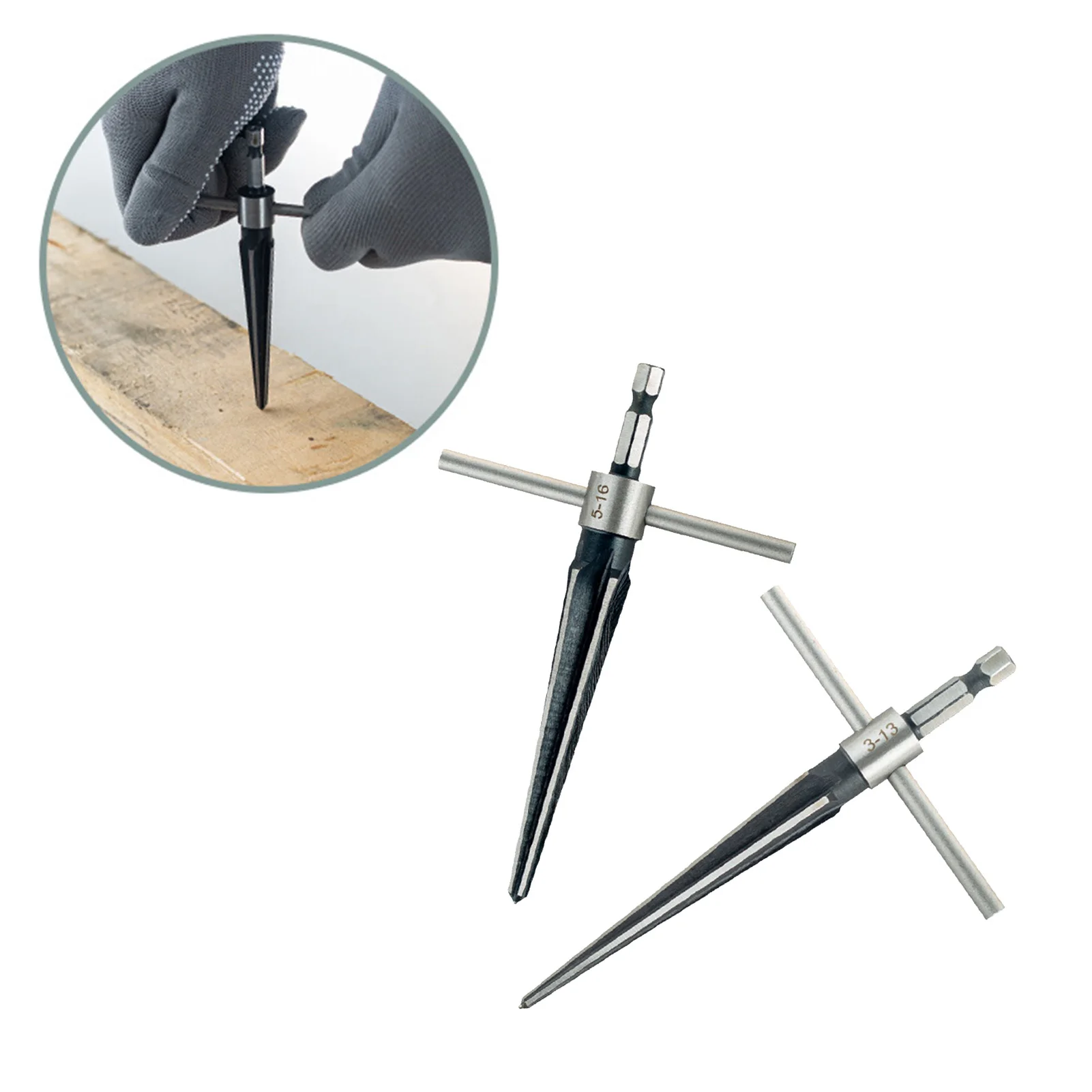 

5 шт., ручная развертка, набор конических разверток, 3-13 мм и 5-16 мм, мостовое отверстие для штифта, ручная развертка, съемная коническая развертка с Т-образной ручкой