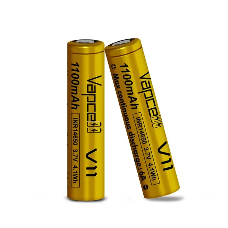 Oryginalna bateria Vapcell V11 INR 14650 o pojemnoลci 1100mAh 6A 3.7V bluzka z guzikami bateria litowa do latarki zdalnie sterowana UAV
