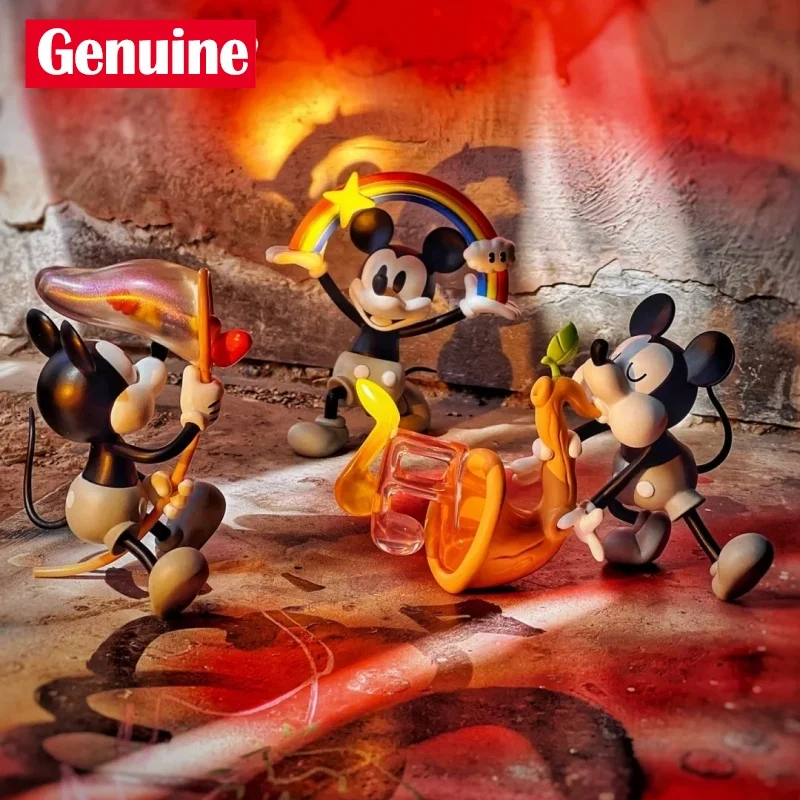 

Disney Kawaii Mickey Mouse Color Series Action Figure - Cute Pvc Model Doll Toy For Girls Trendy Blind Box Gift Item