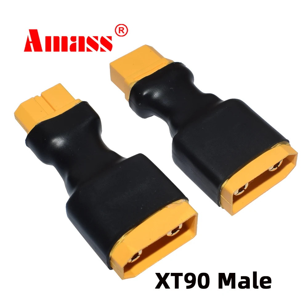 Amass XT90 TO XT60  XT-90 Male XT90  Female to XT60 XT-60 Connector Adapter XT60 to XT90 Connector Converter 2Pcs