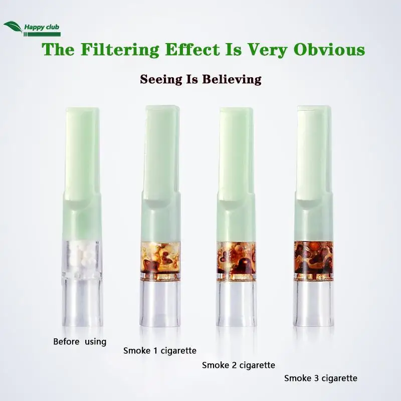 5.2mm Slim Woman Disposable 5mm fine smoke filter Cigarette Holder Triple Filter Mouthpiece lip smoking accessories gift for men