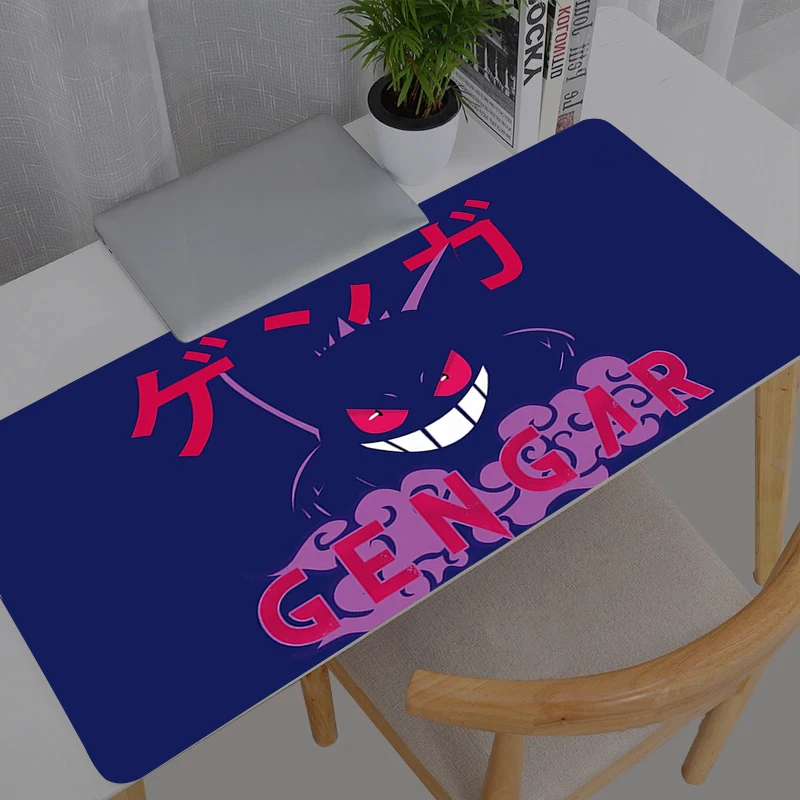 Tapis de souris grand format pour gamer, Pokemon Pikachu Gengar XXL, tapis de bureau pour clavier et souris, tapis en caoutchouc, tapis de souris pour jeux, tapis de souris pour ordinateur portable