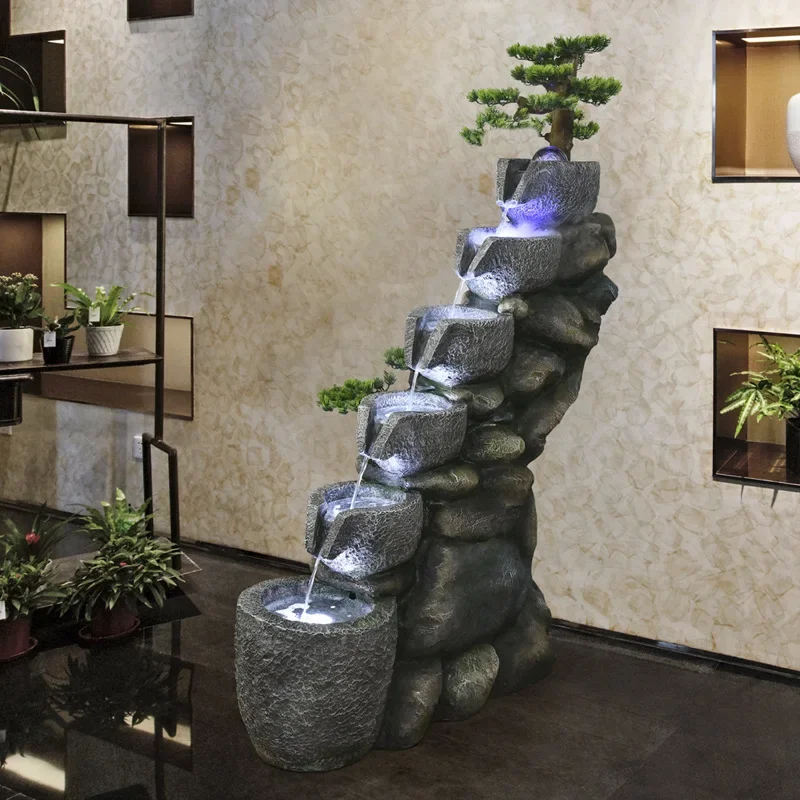 DSA rockery alpine fountain small balcony outdoor garden transfer lucky courtyard circulation ornament landscaping