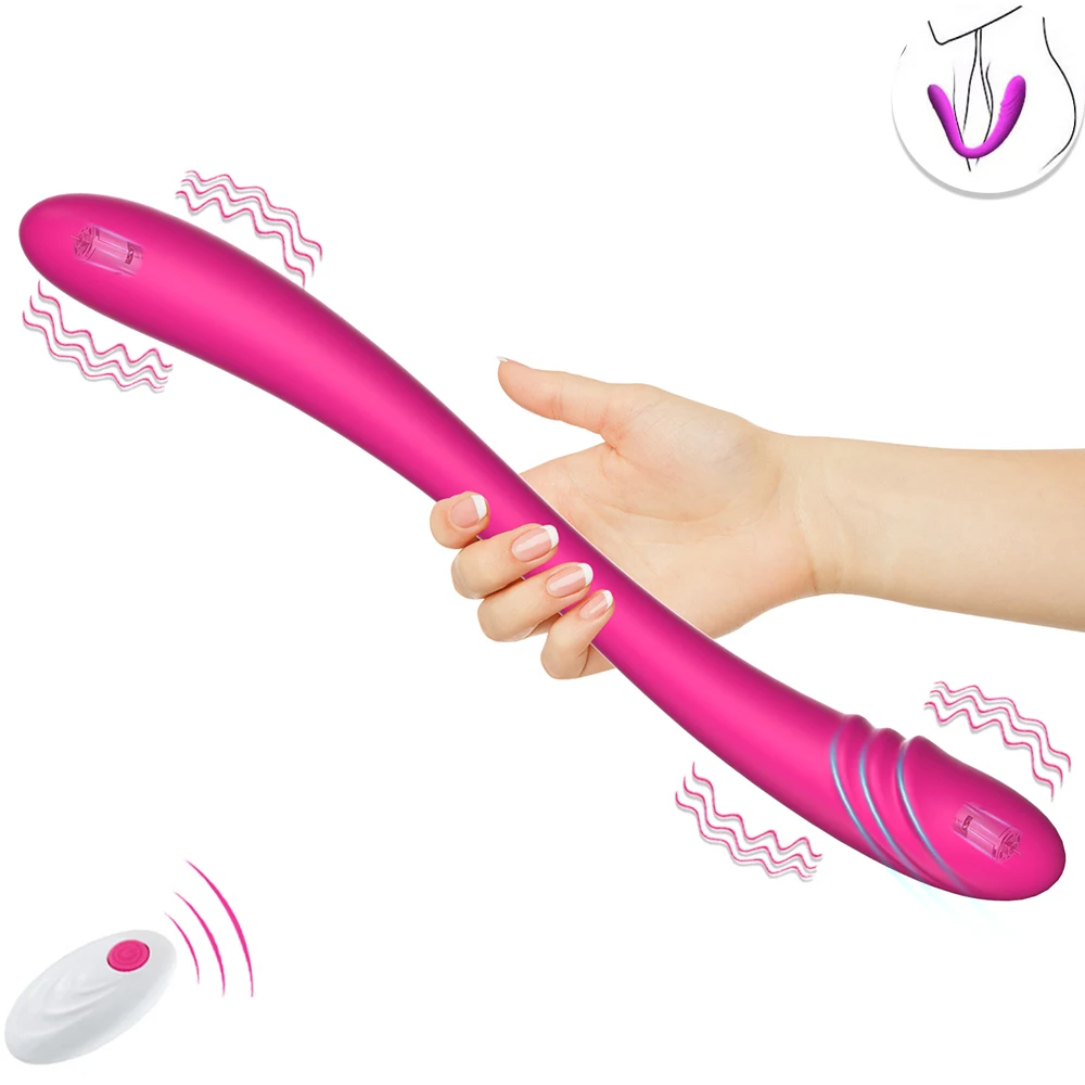 14.6 Inch Super Long Dildos and vibrators RC double ended penetration women lesbian Clitoris G spotstimulator sex toy for couple