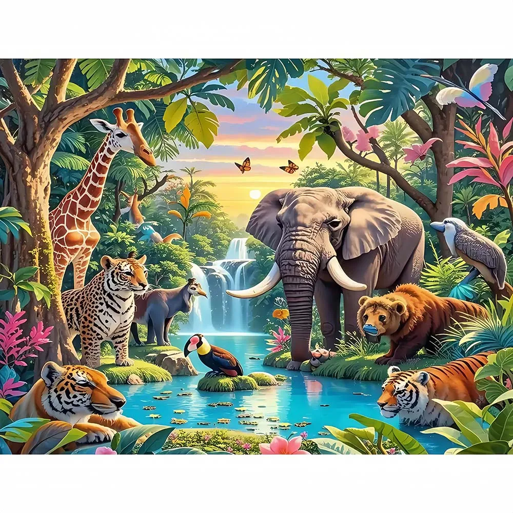 Fox Wooden Animal Decompressed Puzzle for Adult Kids Lovely Cat Elephant High Quality Puzzle Brain Twister Toys Holiday Gifts