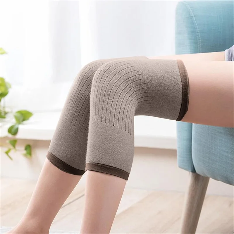 1 Pair Cashmere Warm Kneepad Wool Knee Support Men And Women Cycling Lengthen Prevent Arthritis Knee Pad