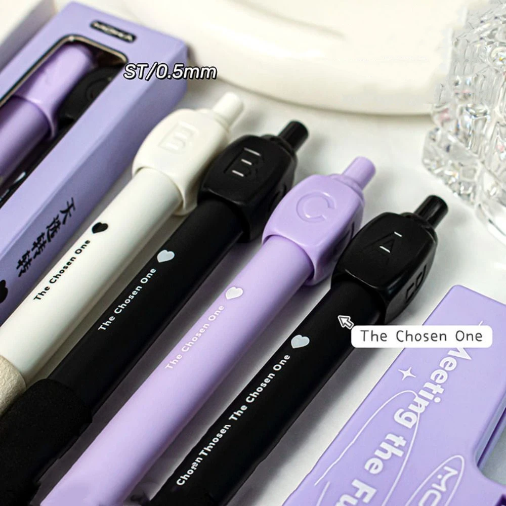 2PCS Creative Fun Rotating Answer Pen ABCD Select Novelty Rotating Choose Pen Writing 0.5mm Ballpoint Gel Pen Stationery
