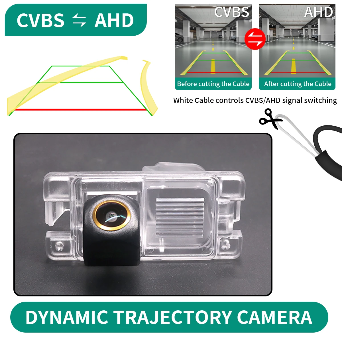 

AHD Dynamic Trajectory Golden Lens Car Rearview Camera For Mitsubishi Triton/L200/Hunter/Sportero/Strada 2005-2016