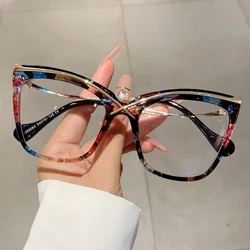 KAMMPT Oversized Cat Eye Eyeglasses Fashion Vintage Blue Light Blocking Eyewear 2023 Trendy Non-prescription Glasses for Women