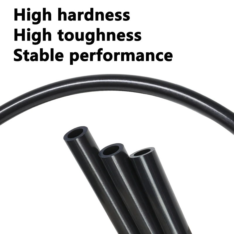 3/5m Black PTFE Tube ID 1 2 2.5 3 4 5 6 7 8 10mm PTFE/FEP Insulated Hose Extruder J-head Rigid Pipe For 3D Printer Parts