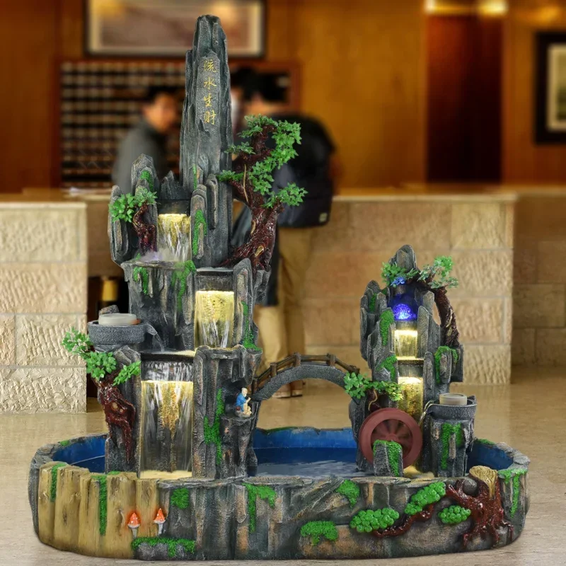 

Premium Large scale rockery, flowing water, fountain, fish pond, garden, courtyard, home decoration hotel